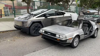 DeLorean and Cybertruck