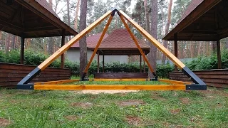 Пирамида для медитации из дерева и металла. Pyramid for meditation from wood and metal