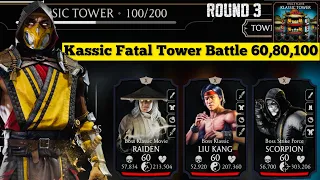 Klassic Fatal Tower Bosses Battle 100 & 60 , 80 Fight + Reward | MK Mobile