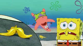 SpongeBob - Patrick Slips On A Banana Peel