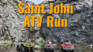 Saint John ATV trail riding, gravel pit, steep trails and some dirt highways.