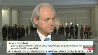 Kontrowersje wokół uboju rytualnego (TVP Info, 15.10.2013)