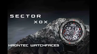 SECTOR XOX Watchface  Amazfit T-Rex Pro