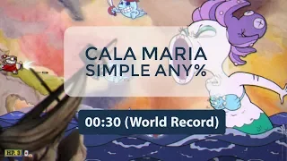 Cuphead - Cala Maria Simple Any% - World Record Speedrun 00:30 (Current Patch)