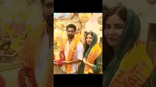 #katrinakaif with husband #vickykaushal first time performing puja after their wedding #shorts