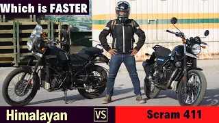 Royal Enfield Himalayan Vs Scram 411 Speed Test - 0 to 100kmph ||