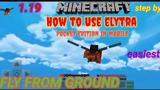 Minecraft Pe | How To Use Elytra | How To Fly From Ground | Mcpe | Mc ender