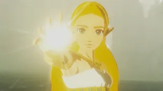 Hyrule Warriors Age of Calamity Cutscene: Zelda saves Link