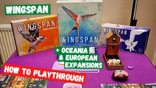 Wingspan, Oceania and European expansions: How to playthrough - All Around The Board