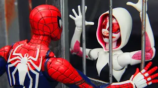 Zombie Outbreak: Spider-man Attack Gwen Stacy In Spider-verse | Figure Stop Motion