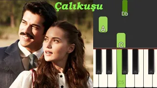 Çalıkuşu SLOW EASY PIANO TUTORIAL/ PİYANO NASIL ÇALILIR Çalıkuşu / How to play piano Çalıkuşu