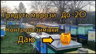 Праця з бджолами перед морозами - 20°.