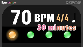 70BPM Metronome │ 4/4 │ 4th │ Wood │ 30min