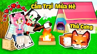 MỀU 24 GIỜ CẮM TRẠI THẾ GIỚI THÚ CƯNG CÙNG REDHOOD TRONG MINECRAFT*MỀU VÀ REDHOOD DÃ NGOẠI MÙA HÈ