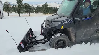 Polaris Ranger XP 1000 snow plowing 1 - 2023-10-25