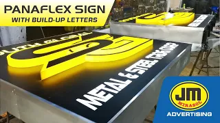 Lighted Panaflex Sign with Acrylic plastic Build-up letters | JM Mirasol Advertising