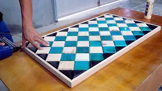 Creative Woodworking Project And Skill Ingenious Worker // Build A Unique 3D Effect Table