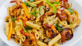 Creamy Cajun Pasta with shrimp & chicken!