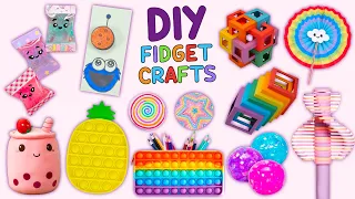 12 DIY EASY FIDGET IDEAS - Squishy - Paper Infinity Cube - Pop It and more... #fidgettoys