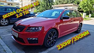 SKODA OCTAVIA RS 2.0TSI (230HP) | 6-SPEED MANUAL, STOCK EXHAUST SOUND, ACCELERATION, FLYBYS...