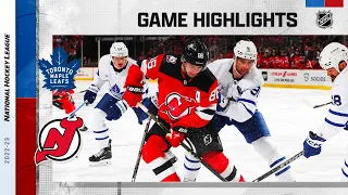 Maple Leafs @ Devils 11/23 | NHL Highlights 2022