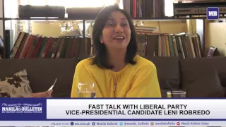 Fast Talk with LP Vice-Presidential candidate Leni Robredo