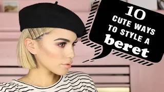 10 CUTE and TRENDY ways to style a BERET for Short Hair | Tutorial