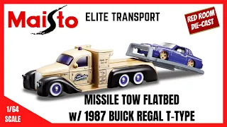 Missile Tow Flatbed / 1987 Buick Regal T-Type - By MAISTO - [Showcase 1/64]