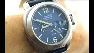 Panerai Luminor Power Reserve BLUE DIAL PAM 093 Panerai Watch Review