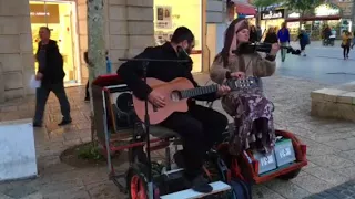 Jewish couple playing hallelujah