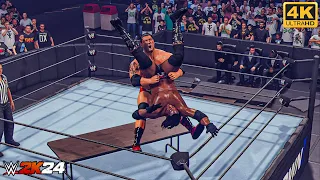 WWE 2K24 - Booker T vs. Batista - No Holds Barred Match | PC [4K60]