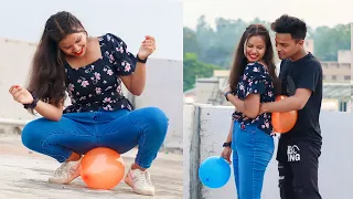 Balloon Challenge With My Cute Friend (Gone Crazy 😍) || T Rajnish Prank