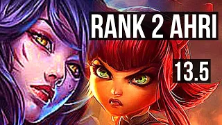 AHRI vs ANNIE (MID) | Rank 2 Ahri, 9/3/9, 1.0M mastery, Godlike, Rank 21 | KR Challenger | 13.5