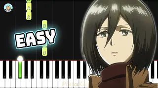 Attack on Titan OP 2 - "Jiyuu no Tsubasa" - EASY Piano Tutorial & Sheet Music