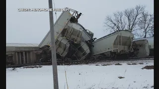 Train Derails Near Menomonie