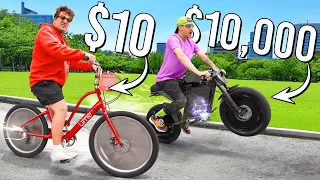 $10 vs $10,000 Electric Bikes!