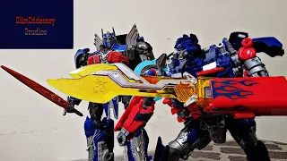 07 Optimus Vs. TLK Nemesis Prime (Transformers Stop Motion Fight)