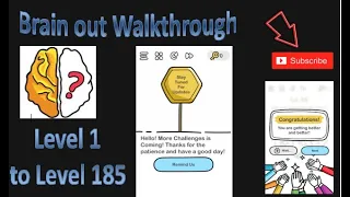 Brain Out  - Can you pass it? Walkthrough Level 1 to 185 Solutions explained