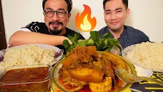 PORK WITH BAMBOO SHOOTS EATING CHALLENGE  || PORK AND BAMBOO SOOD CURRY MUKBANG || PORK CURRY EATING