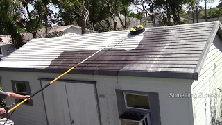 Pressure washing the shed roof in real time - Mesmerizing!! ASMR!