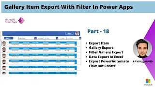 Gallery Item Export With Filters in PowerApps || Attendance Part 18