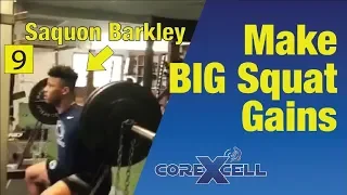 Saquon Barkley - Squat Workout Used for BIG Strength Gains - Ep9
