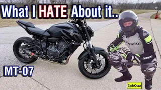 What I HATE About My Yamaha MT-07 - 1 Year Review