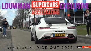 Supercars accelerating Louwman | Streetgasm Ride Out 2022 | Aventador SV, RS6, Novitec 812, F12, Etc