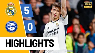 Real Madrid vs Alaves 5-0 Highlights & All Goals 2024 HD | Bellingham , Vinícius & Güler Goals