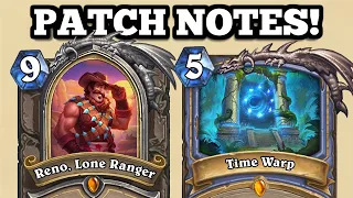 RENO CARDS REWORKED! All 30+ NERFS and BUFFS revealed including HUGE Wild changes!