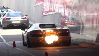 CRAZY Supercars In Tunnel! Burnouts, Revs etc - Carrera GT, Aventadors, F12 N-Largo, LaFerrari ETC!