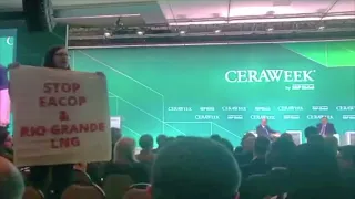 Texas Environmental Faith Activist Disrupts CERAWeek Energy Conference in Houston