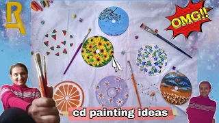 #cdpainting #radhikaakhani how to paint on cd | diy | cd painting for beginner | diy clear cd paint