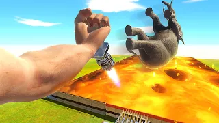 Units Get PUNCHED Into Lava - Animal Revolt Battle Simulator